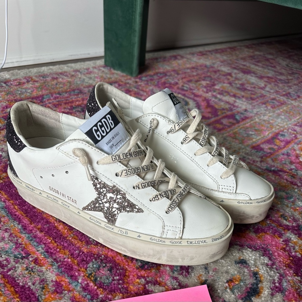 Golden Goose Sneakers with Glitter Star